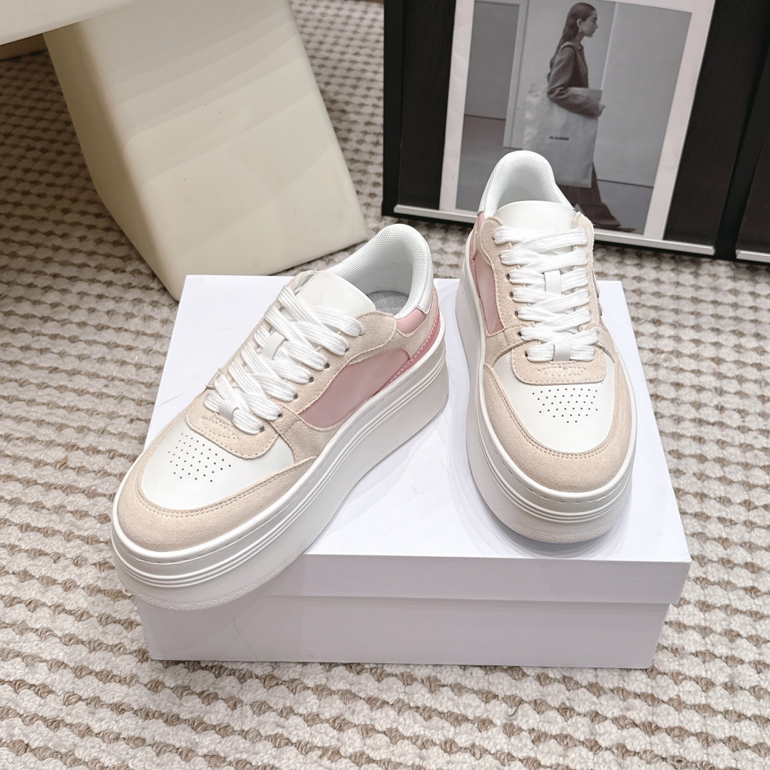 Embroidery Garments - 2026 Women Platform Sneakers Genuine Leather