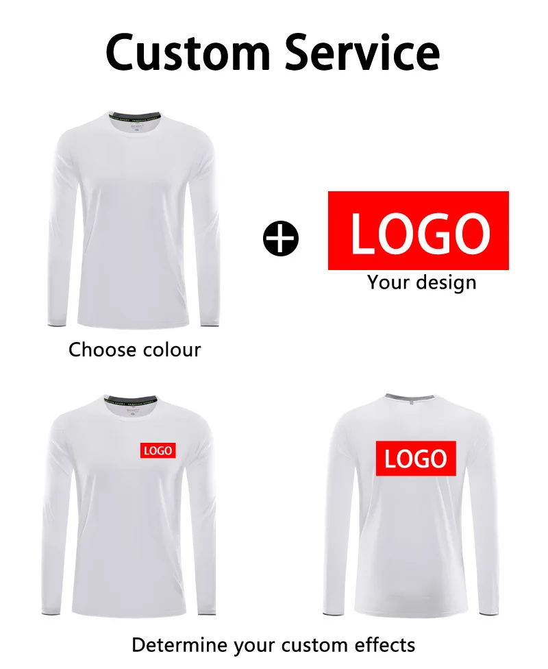 Cotton Long Sleeved Round Neck - огляд і ціна Embroidery Design Logo