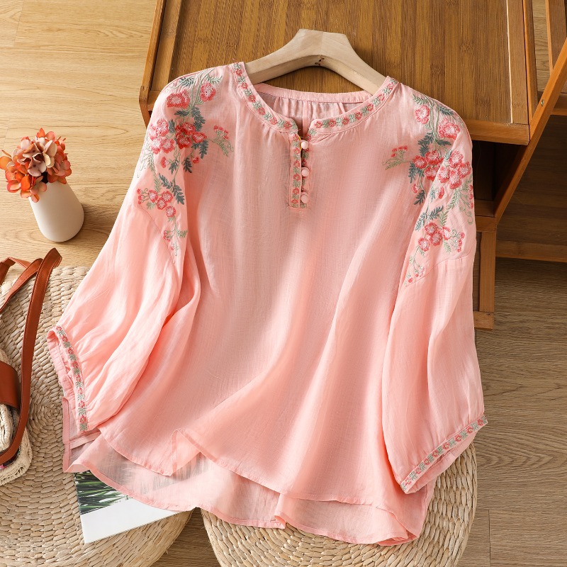 Chinese Style Women's Clothing - огляд і ціна Embroidery Cotton Shirt