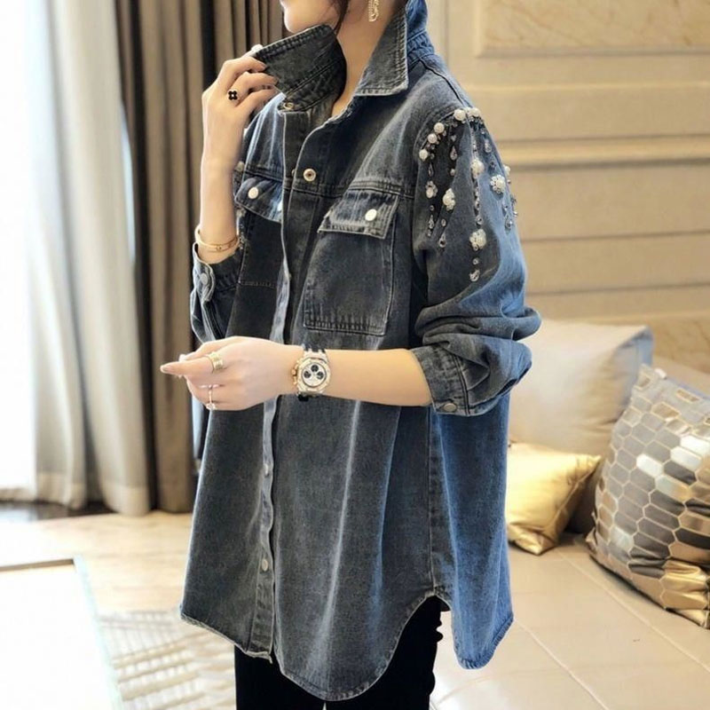 Casual Denim Polo-Neck Shirt F - огляд і ціна Embroidery Garments