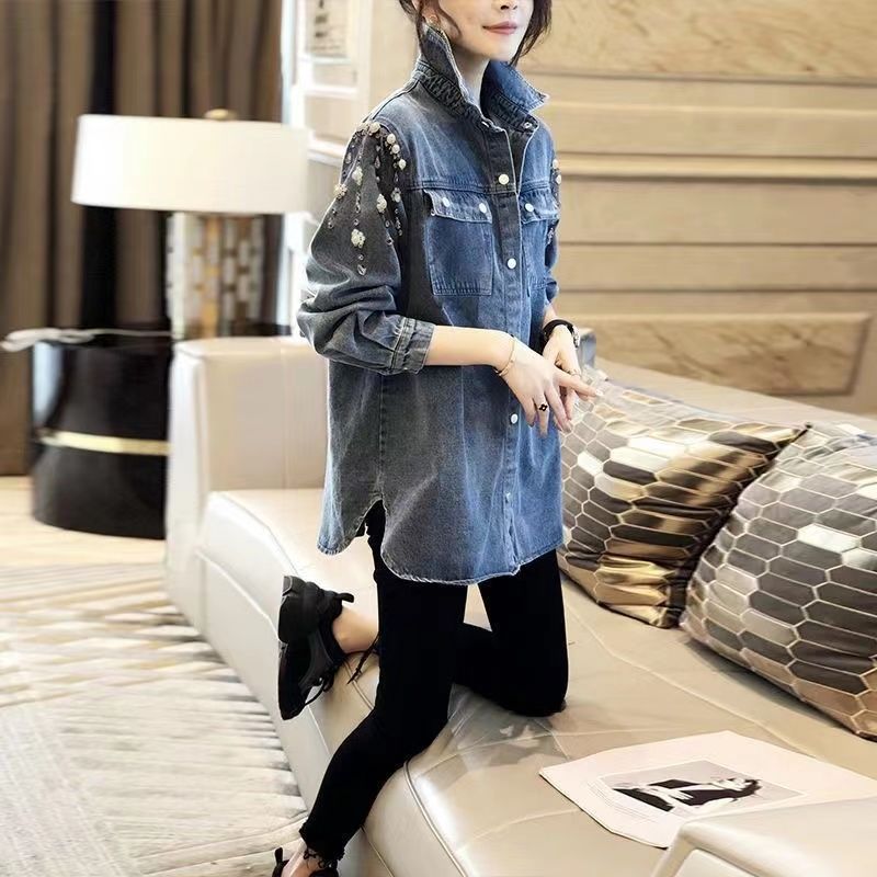 Casual Denim Polo-Neck Shirt F - огляд і ціна Embroidery Garments