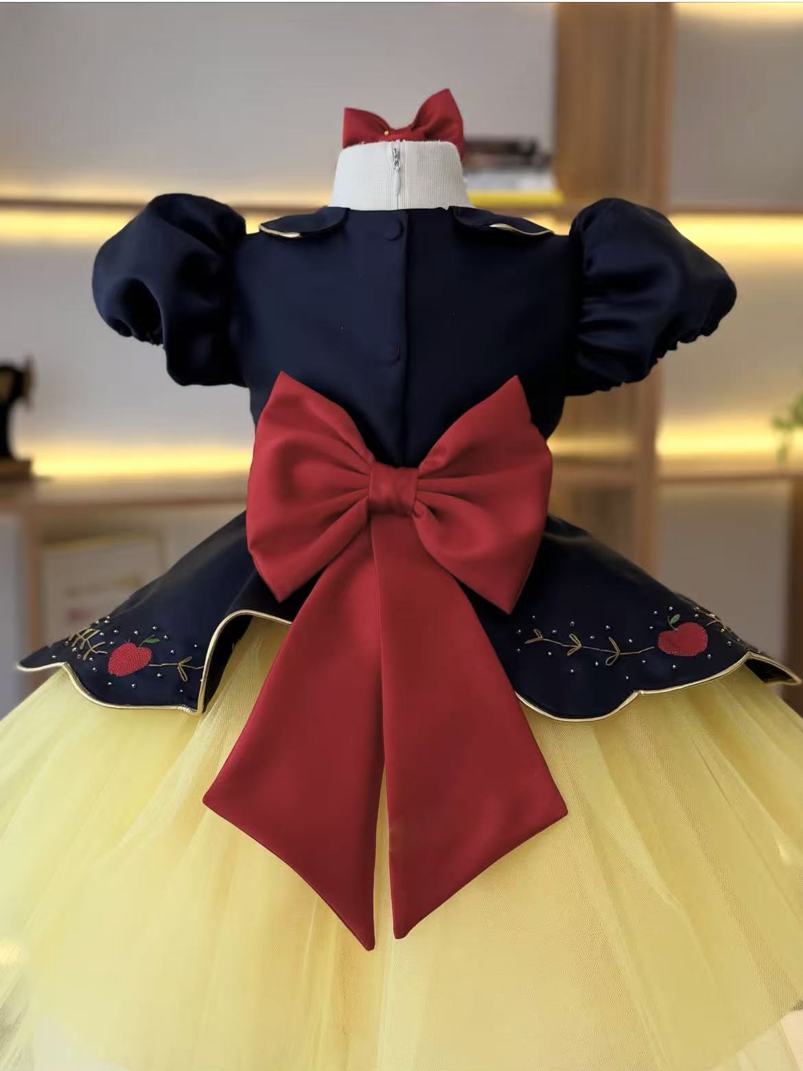 Summer Baby Girl Crown Apple E - огляд і ціна Embroidery Yellow Dress