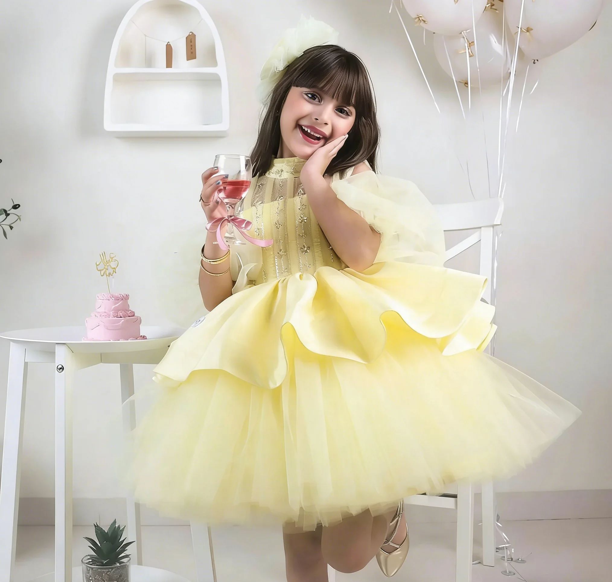 Yellow Flower Girl Dresses for - огляд і ціна Embroidery Yellow Dress